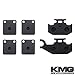 KMG 2003-2004 Yamaha YFM 450 Kodiak Front + Rear Carbon Kevlar Organic NAO Brake Pads Set