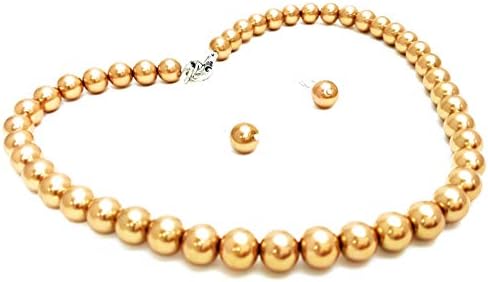 Taruna Biyani Non-precious Metal Silver Plated and Pearl Necklace Mala Set for Women