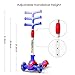 Greentest Scooter Foldable Adjustable Height Easy Turning 3 Wheel Scooter Kids Boys Girls Flashing PU Wheels