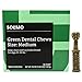 Amazon Brand - Solimo Green Dental Chews Dog Treats, Medium Size, 36 Count