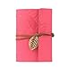 LUNIWEI Vintage Notebook, Leaf Leather Cover Loose Leaf Blank Journal D...