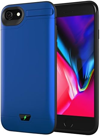 8000mAh iPhone 7 Plus / 8 Plus Battery Case,AUYOO Extended Rechargeable Portable Backup Charging Case Protective Power Bank with Kickstand for iPhone 7 Plus / 8 plus(5.5Inch) - Blue
