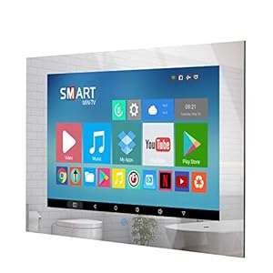 Haocrown 27 Inch Bathroom TV Mirror Waterproof Smart Touch Screen Android 11.0 Television LED Full HDTV 1080P Updated…