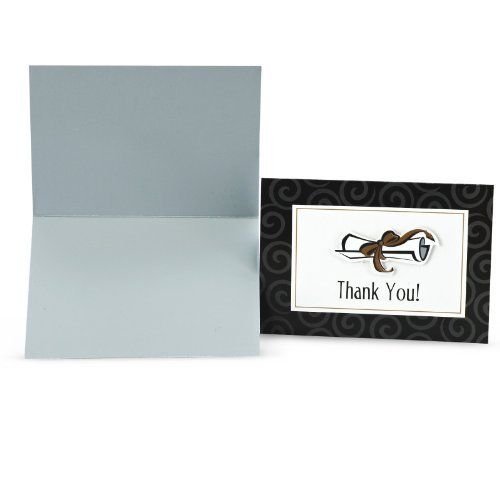 Graduation Day Folded Party Thank You Cards with Add-On, 3" x 5", Pack of 50.