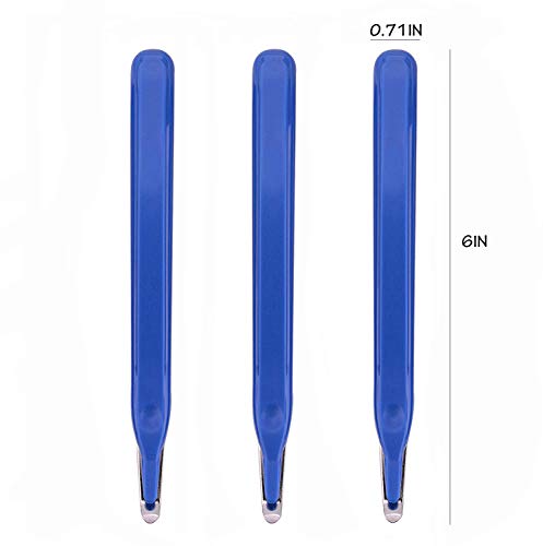 3 PCS Professional Magnetic Staple Remover Puller Rubberized Staples Remover Staple Removal Tool for School Office Home (Blue)