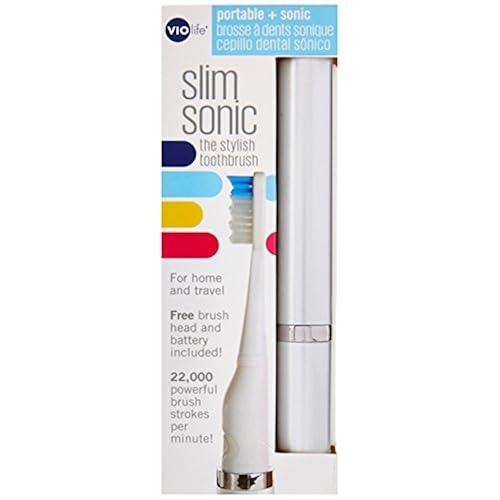 Violife Style Slim Sonic Electric Travel Toothbrush, Silver, 2.5 Ounce Industrial & Scientific, Professional Dental Supplies, Oral Hygiene & Preventive Care, Toothbrushes