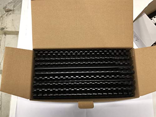 BNC 19 Rings Letter Size Plastic Comb Bindings Black Pack of 100 Size: 12mm (1/2")