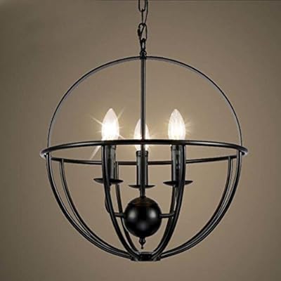 Industrial Adjustable Wrought Iron Vintage Retro Pendant Light Mayerhk 16 Edison Metal Globe Shade Hanging Ceiling Light Cage Chandelier Pendant Lamp Fixture Black Finish With 3 Lights Ï½­ Amazon Com Au Lighting