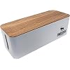 DMoose Cable Management Box – Cord Organizer Box to Hide Power Strips – 15.7″ (L) x 6.1″ (W) 5.3″ (H) – Extra Large