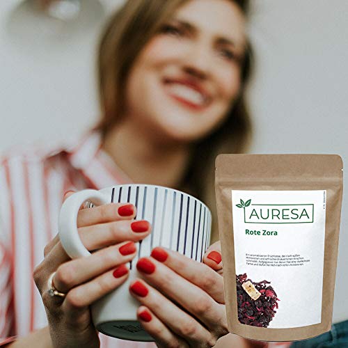AURESA Früchtetee Rote Zora | Süße Himbeer Note mit Kirsch Aroma | Herrlich erfrischender und spritziger Tee – Bild 5