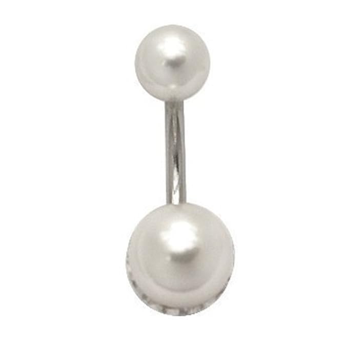 Bauchnabel-Piercing Schmuck Banane Stecker 925er Silber Perle
