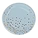 Geeklife Blue Gold Dots Paper Party Plates, Metallic Gold Polka 9 inch Dessert Plates, Blue Elegant Disposable Decorative Plates Set, 20 count