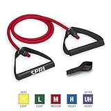 SPRI Xertube Resistance Band w/ Door Attachment, Red, Medium