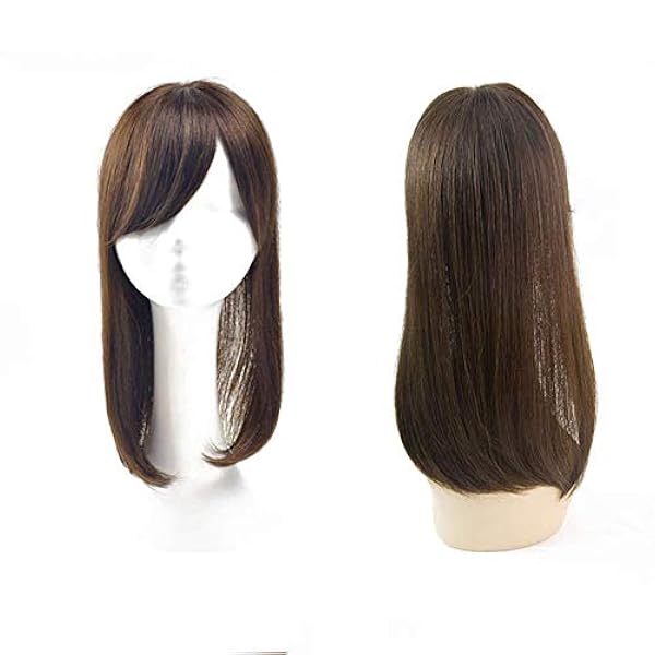 前髪のある女性のためのナチュラルトップヘアピース们間の髪の毛 抜け毛の