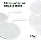 SAROI 8 Reusable Makeup Remover Pads | Bamboo Cotton Facial Cleansing Wipes | view 5