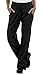Chef 360 Women's 8-Pocket Stretch Chef Pants - Yoga Waistband, Cargo Work Uniform - Kitchen Restaurant Culinary, Black