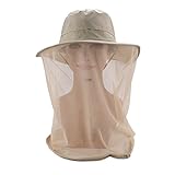 Luwint Mosquito Head Net Hat, Breathable Sun Hat Beekeeper Hat Cap with Veil Protection from Insect Bug Bee Mosquito for Outdoor Fishing Gardening Hiking Travel