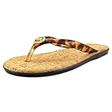 MICHAEL Michael Kors Women's Jet Set MK Jelly Flip Flop Tortoise PVC 7 M