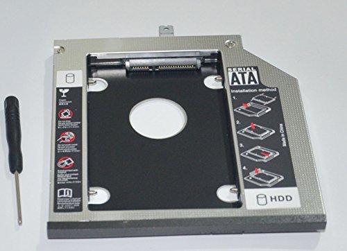 DY-tech 2nd HDD SSD Hard Drive Enclosure Caddy for Lenovo Thinkpad T440p T540p t540 w540 W540p W541 with Faceplate bezel and Mounting Bracket
