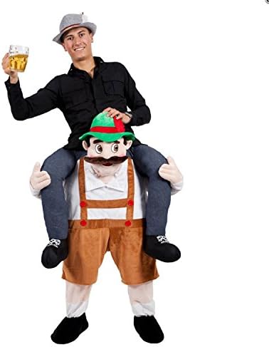 Carry Me Baby Rider Adult Costumes Riding on Shoulder Fancy Dress Mascot Costume For Christmas (Mustache)