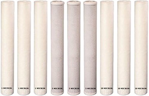 Bluonics 20" x 2.5" Sediment & CTO Carbon Replacement Filter Set for our Triple System Amazon item B0110LUG3I
