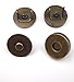 ALL in ONE 10 Sets Magnetic Button Clasp Snaps for Sewing Craft Bag Clothing Scrapbooking No Tools Required (18mm, Antique Bronze)