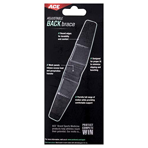 ACE 902002 Adjustable Back Brace, Stabilizing Support and Comfort