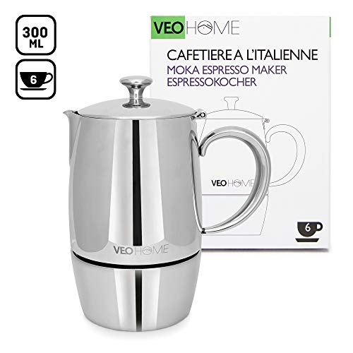 Stovetop Espresso Coffee Maker MultiStove Stainless Steel Induction