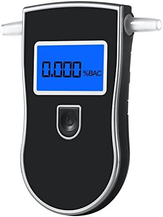 GDbow Alcohol Tester Portable Breathalyzer LCD Display Digital Breath Alcohol Tester with 5 Mouthpieces