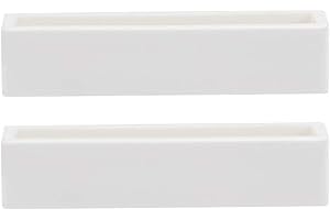 uxcell Alumina Crucible Boat 13ml Sample Holder Furnaces 90x20x20mm 2pcs