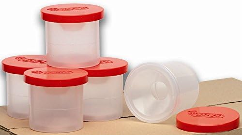 Jovi 30 x Plastic Brush Cups with Leak Protection and Lid, Multicolor, 30 Pieces - Image 4