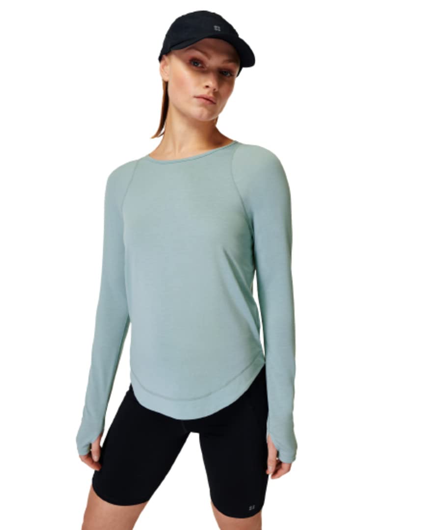Sweaty Betty Women’s Breathe Easy Crewneck WOURKOUT Long Sleeve TOP