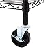 Finnhomy Heavy Duty Rolling Garment Rack Clothes Rack with Double Hanger Rods and Shelves, Portable Closet Organizer with Wheels, 1'' Diameter Thicken Steel Tube Hold Up to 300Lbs, Black