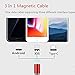 UGI Magnetic Cable Round 3 in 1 USB C Micro USB 6FT Android Magnet Charging Cable Type C Fast Phone Charger for i-Product X 8 7 6 5 Samsung Galaxy S5 S6 S7 S8 S9 Note 8 LG