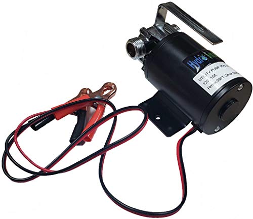 Utility Pump, Hydro Smart 12V DC 330GPH Portable Electric Pump With Suction Hose Kit