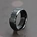 Couples 8mm Wedding Bands, Stainless Steel Ring, Titanium Rings, Tungsten Ring, Black, Size 5-14
