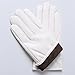 Yosang Men's Soft Genuine Lambskin Leather Winter Warm Policeman Hunting White Gloves (XL (9.2-9.8 in), White)