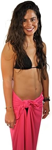 InstaTowel Microfiber Beach Towel - Swim Towel - Travel Towel - Compact, Quick Dry, Soft - Coverup - Sarong (Pink)