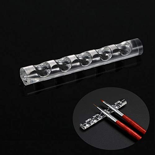 Mwoot 5pcs Nail Art Pen Holder, Makeup Brush Organizer, Acrylic Nail Art Painting Pen Brush Stand, Transparent, 5 Stück (1er Pack)