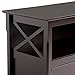 Yaheetech X- Design Wood TV Stand Storage Console for TVs up to 46 in Wide, Espresso