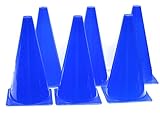 Coast Athletic 9 Inch Sports Training Cones All Blue - 6 PACK