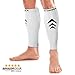 Rymora Calf Compression Sleeves for Men and Women (Calves Treatment for Shin Splints, Running, Etc) (One Pair) (White) (Medium)