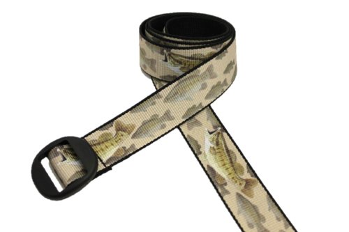 Large Mouth Bass Backpacker Web Belt Made in USA by Thomas Bates
