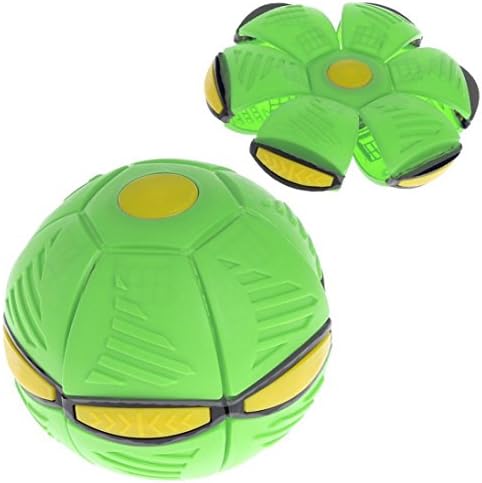 Fashion Egmy Sell UFO Deformation Ball Soccer Magic Flying Football Flat Throw Ball Toy Game (Green)