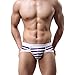 Voberry® Men's Sexy Stripe Boxer Briefs Cotton Underwear shorts Soft Underpants (L, B)