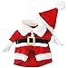 NACOCO Pet Christmas Costumes Dog Suit with Cap Santa Claus Suit Dog Hoodies Cat Xmas Costumes (Red, XL)