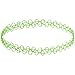 INBLUE Women's Rubber Necklace Chain Colorful Multicolor Double Line Henna Tattoo Choker Collar Stretch Elastic Set (6 PCS)