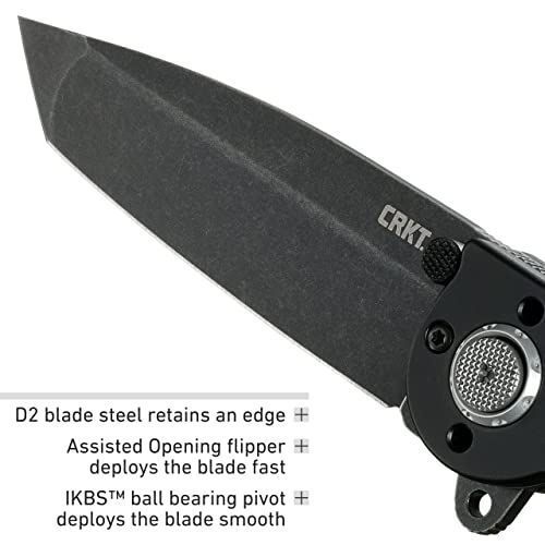 CRKT M1604DB EDC Folding Pocket Knife Assisted Opening EDC, Deadbolt