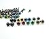 yueton 70 Pcs 12mm Mix Color Plastic Safety Eyes with Washers Eyes for Teddy Bear Doll Animal Crafts DIY (70pcs/35pairs)