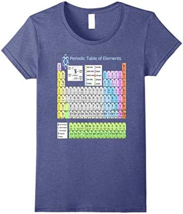 Womens Periodic Table of Elements T-Shirt for Classical Education Large Heather Blue